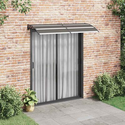 vidaXL Door Canopy Black 200x75 cm PC, black vidaXL Door Canopy Black 200x75 cm PC