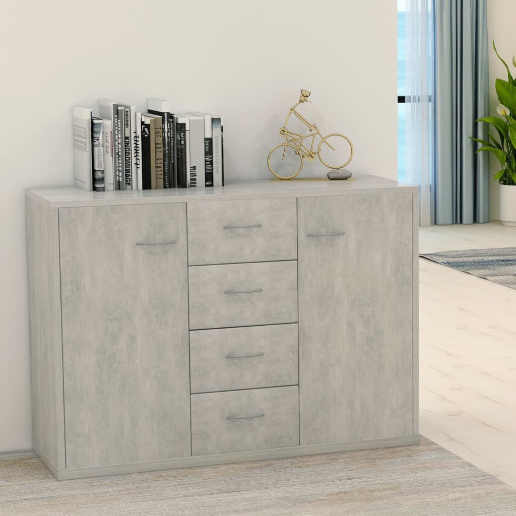 vidaXL Sideboard Concrete Grey 88x30x65 cm Engineered Wood