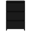 vidaXL Bed Cabinets 2 pcs Black 40x35x62.5 cm Engineered Wood
