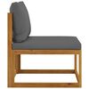 vidaXL 5 Piece Garden Lounge Set with Cushion Solid Acacia Wood