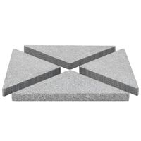 vidaXL Umbrella Weight Plates 4 pcs Grey Granite Triangular 60 kg,  vidaXL Umbrella Weight Plates 4 pcs Grey Granite Triangular 60 kg
