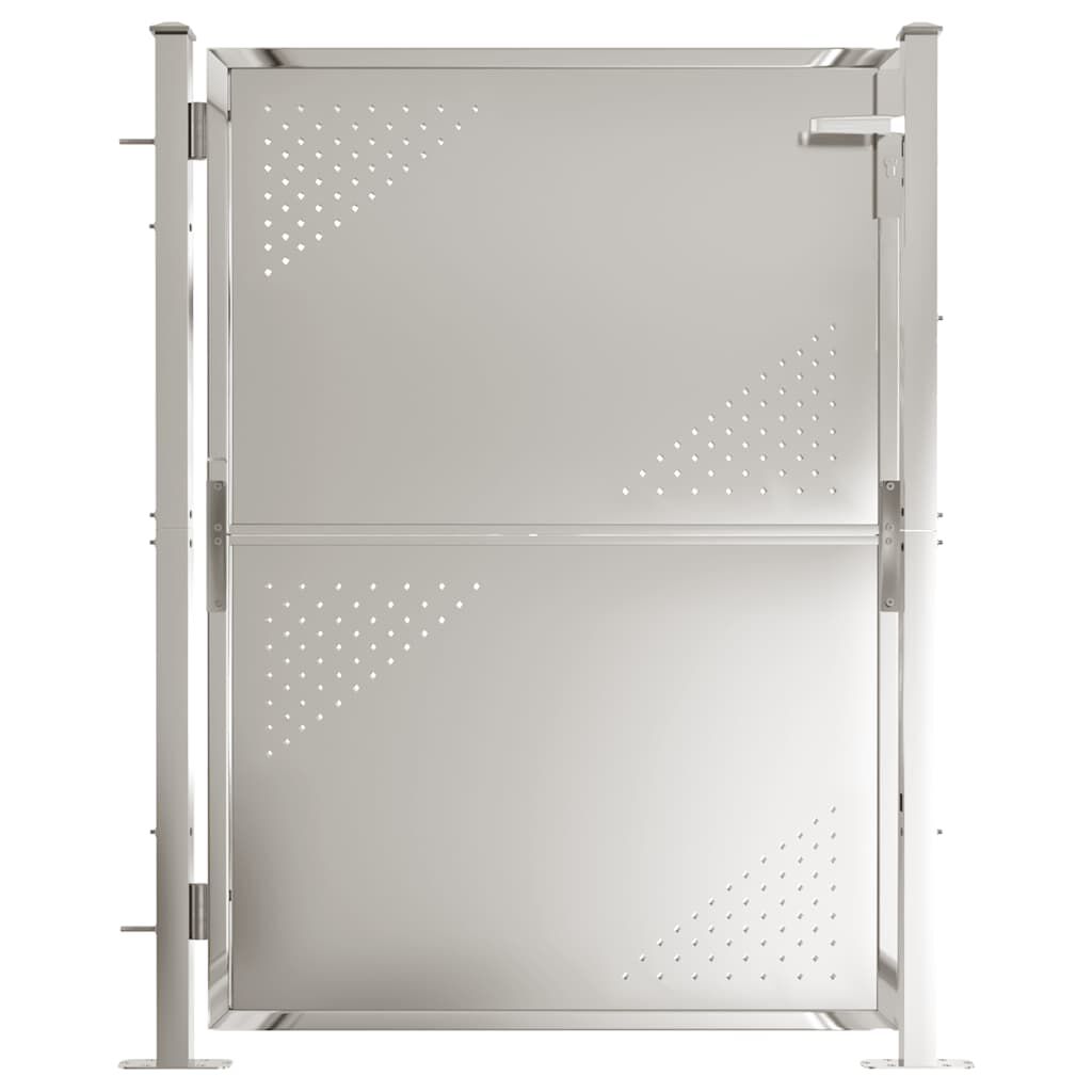 vidaXL Garden Gate 100x125 cm Stainless Steel