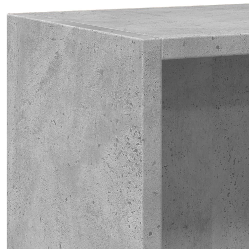 vidaXL Bookshelf Concrete Grey 60x24x76 cm Engineered Wood