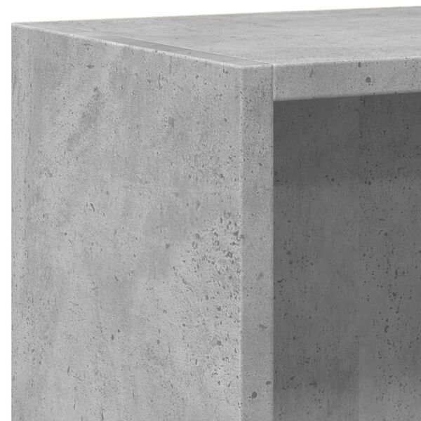 vidaXL Bookshelf Concrete Grey 60x24x76 cm Engineered Wood
