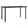 vidaXL 5 Piece Outdoor Dining Set with Cushions Black