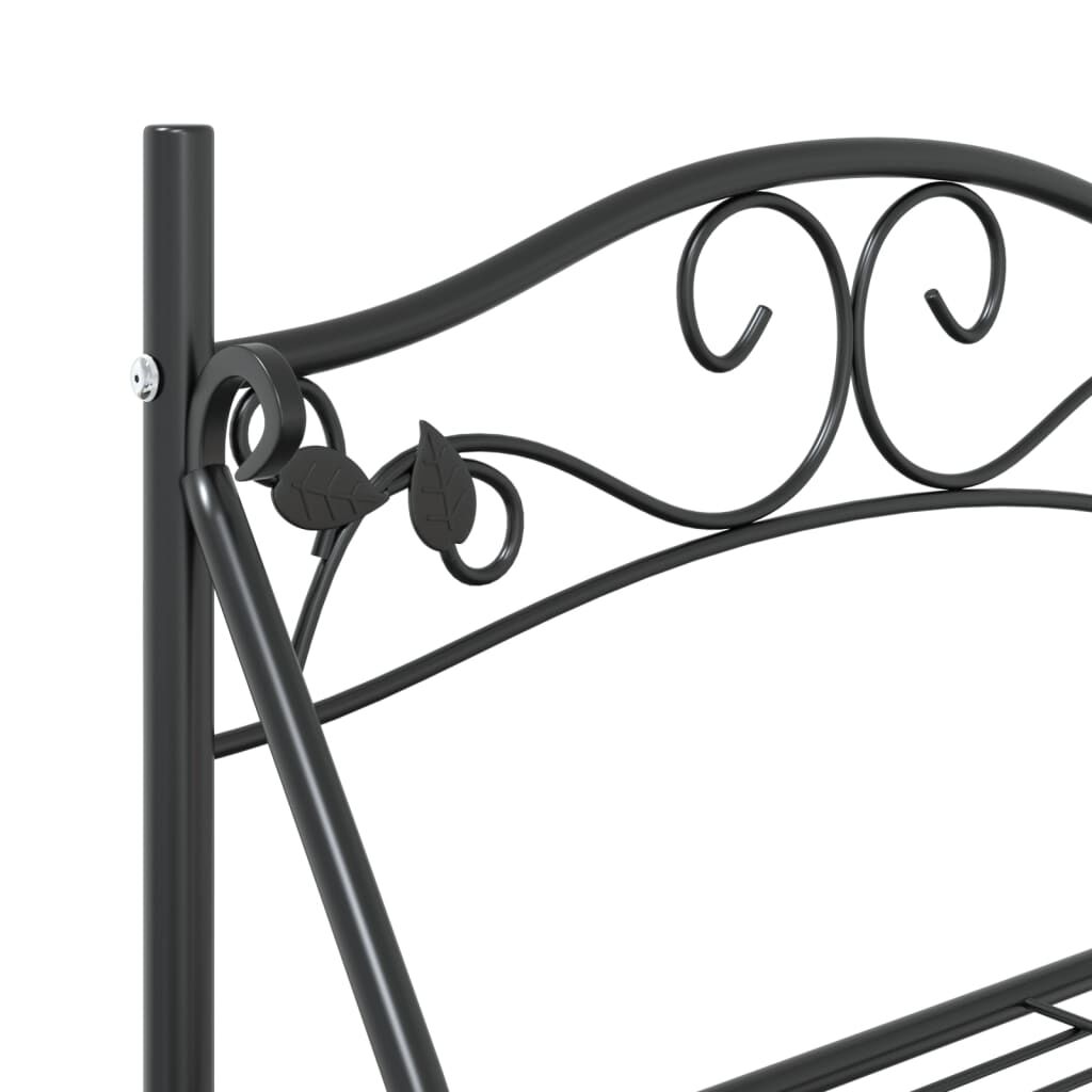 vidaXL Flower Rack Black 56x30x96 cm Steel