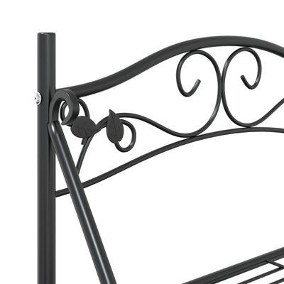 vidaXL Flower Rack Black 56x30x96 cm Steel,  vidaXL Flower Rack Black 56x30x96 cm Steel