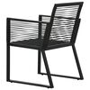 vidaXL 5 Piece Outdoor Dining Set PVC Rattan Black