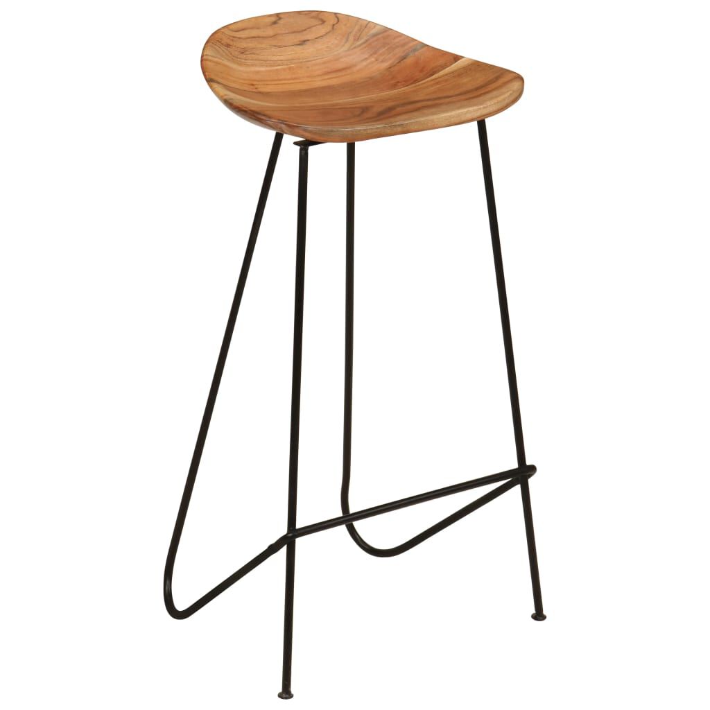 vidaXL Bar Stools 2 pcs Solid Acacia Wood