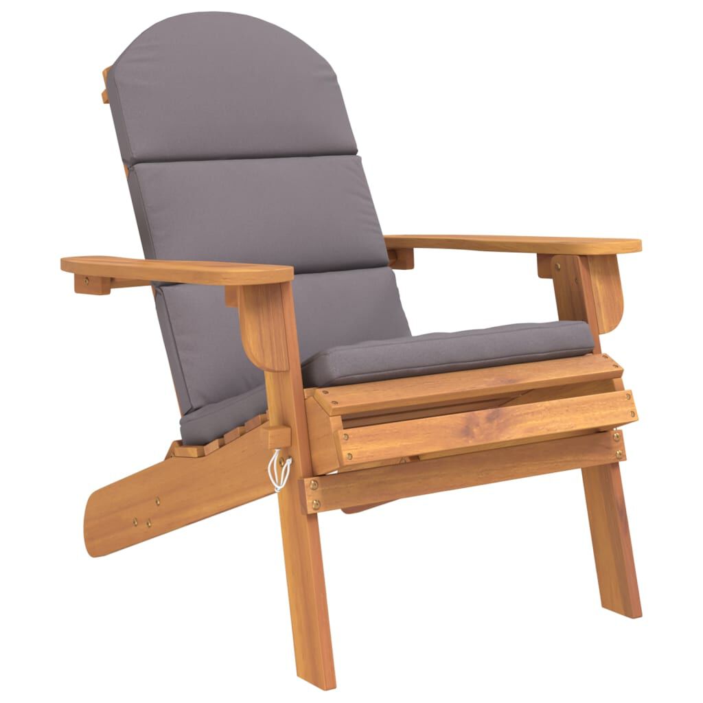 vidaXL Adirondack Garden Chair with Cushions Solid Wood Acacia
