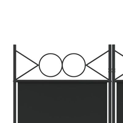 vidaXL 4-Panel Room Divider Black 160x220 cm Fabric, black vidaXL 4-Panel Room Divider Black 160x220 cm Fabric