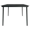 vidaXL 7 Piece Garden Dining Set Grey and Black