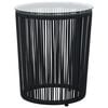 vidaXL 3 Piece Bistro Set with Cushions PE Rattan Black