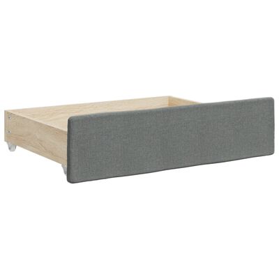 vidaXL Bed Drawers 2 pcs Dark Grey Engineered Wood and Fabric