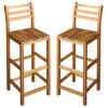 vidaXL Bar Chairs 2 pcs Solid Acacia Wood
