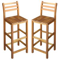 vidaXL Bar Chairs 2 pcs Solid Acacia Wood,  vidaXL Bar Chairs 2 pcs Solid Acacia Wood