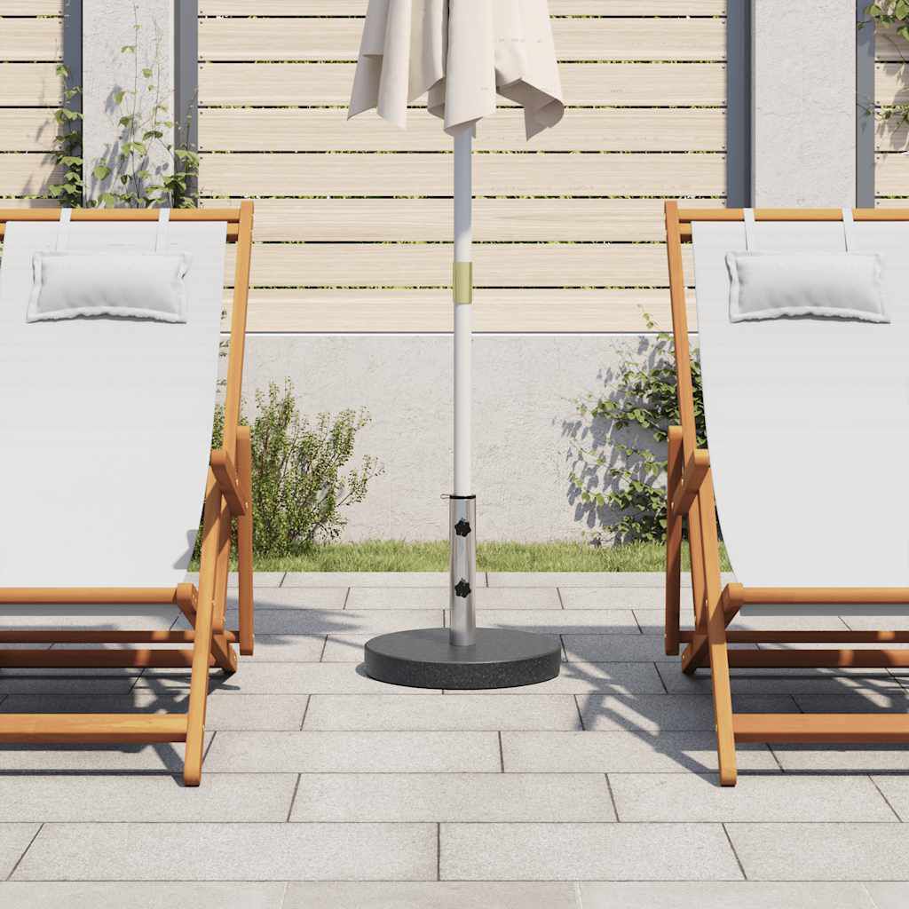 vidaXL Parasol Base Granite 20 kg Round Black