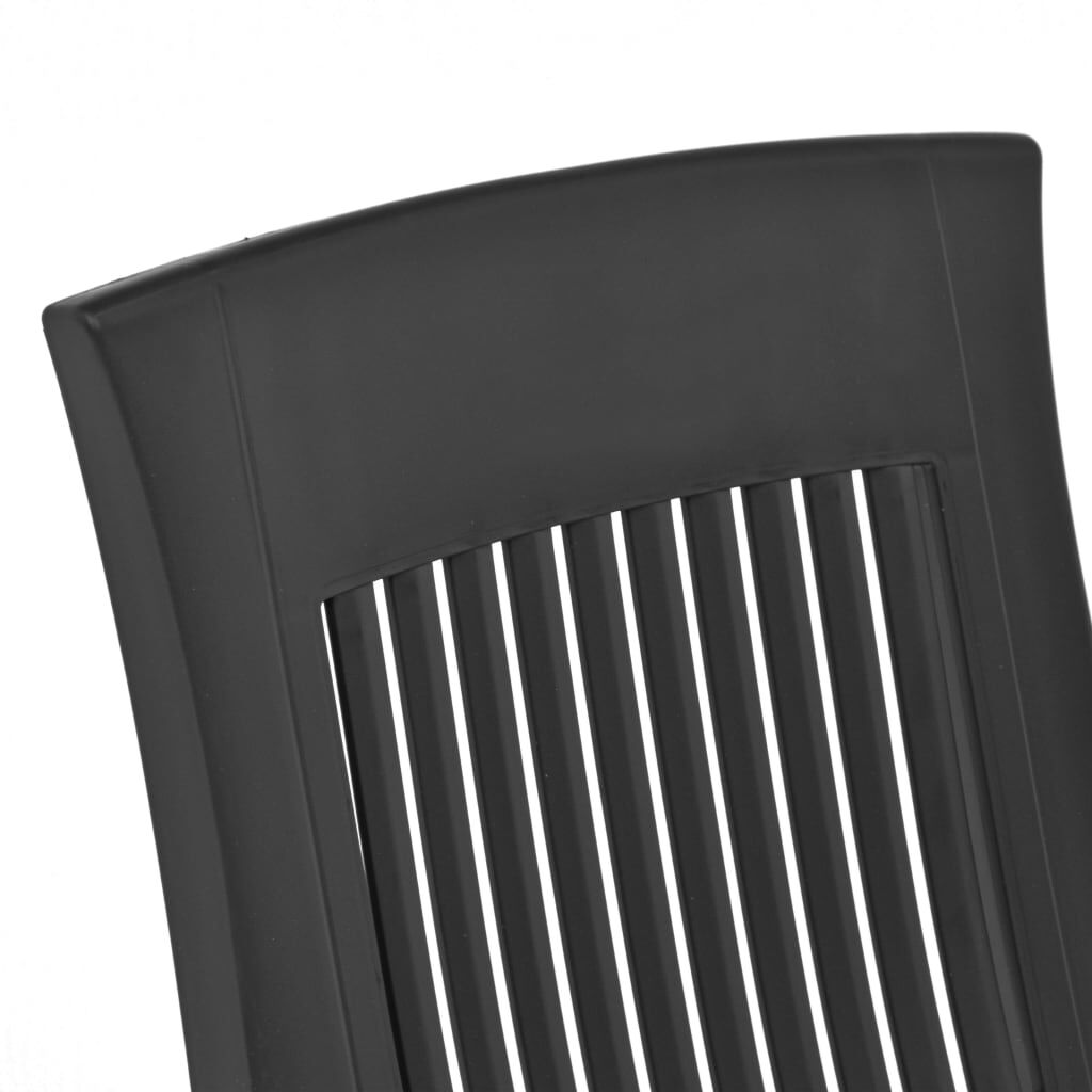 vidaXL Garden Reclining Chairs 2 pcs Plastic Anthracite
