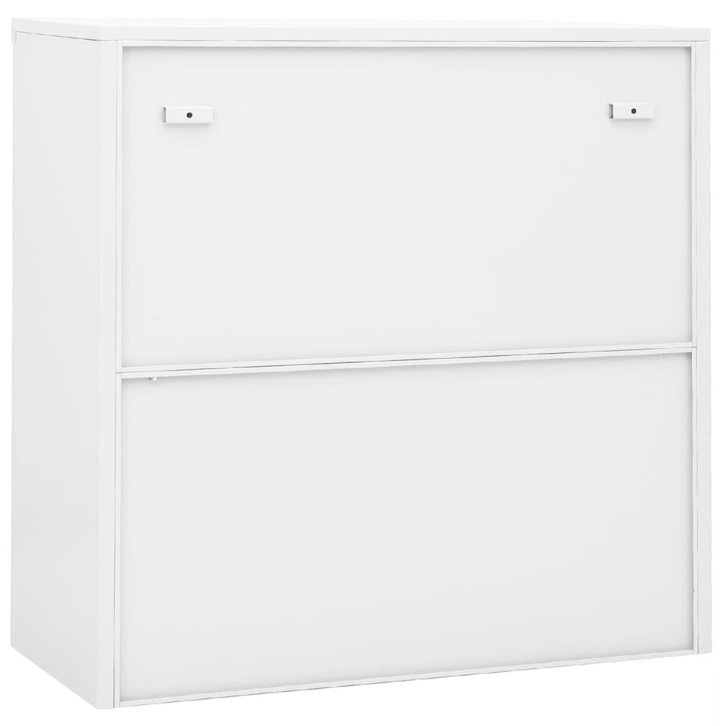 vidaXL Office Cabinet with Sliding Door White 90x40x90 cm Steel