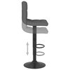 vidaXL Bar Stools 2 pcs Dark Grey Fabric