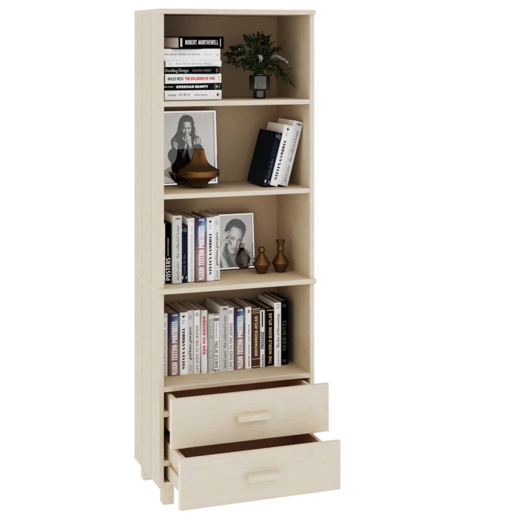vidaXL Highboard HAMAR Honey Brown 60x35x180 cm Solid Wood Pine