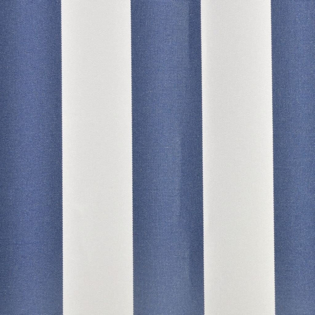 vidaXL Awning Top Sunshade Canvas Blue & White 350x250 cm