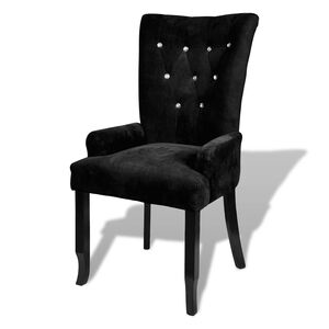 vidaXL Armchair Black Velvet