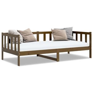 vidaXL Day Bed without Mattress Honey Brown Solid Wood Pine 90x200cm