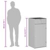 vidaXL Garden Storage Cabinet Black 55x55x111 cm Poly Rattan
