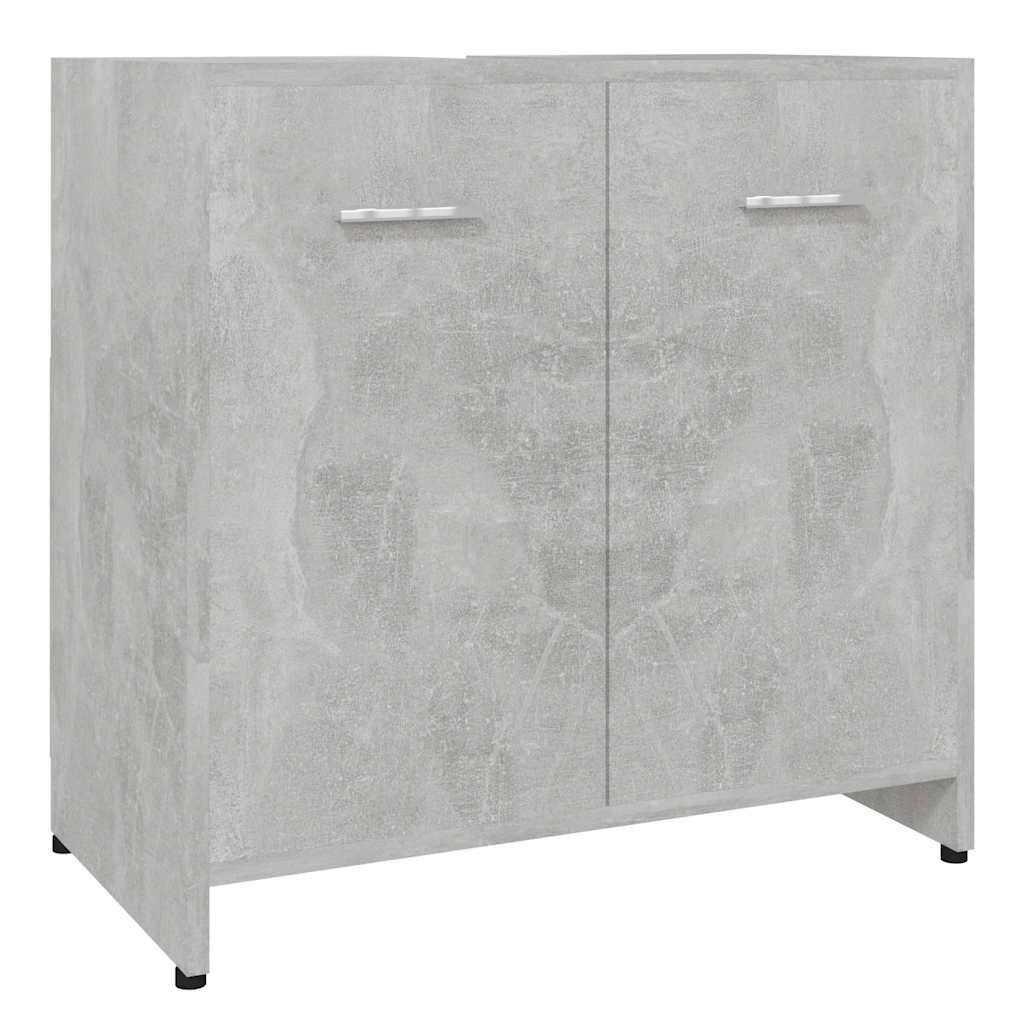 vidaXL Bathroom Cabinet Concrete Grey 60x33x61 cm Engineered Wood