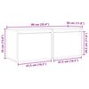 vidaXL Wall Cabinets 2 pcs White 45x30x35 cm Solid Pinewood