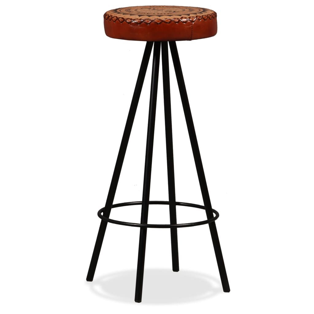 vidaXL Bar Set 3 Pieces Solid Wood Reclaimed. Genuine Leather & Canvas
