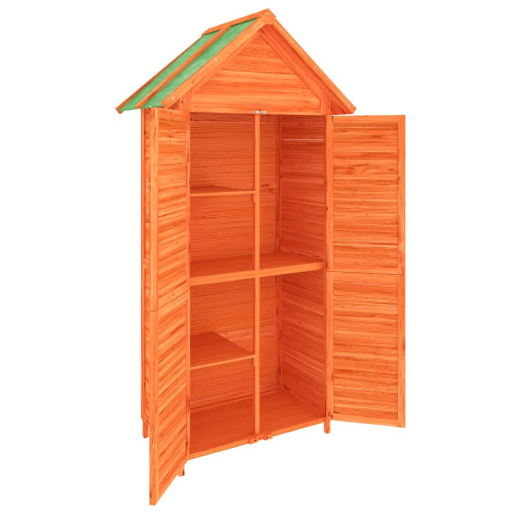 vidaXL Garden Tool Shed Brown 89x52.5x175 cm Solid Wood Pine