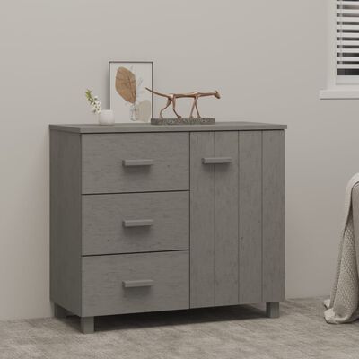 vidaXL Sideboard HAMAR Light Grey 90x40x80 cm Solid Pinewood, light grey vidaXL Sideboard HAMAR Light Grey 90x40x80 cm Solid Pinewood