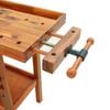vidaXL Workbench with Drawers and Vices 124x52x83 cm Solid Wood Acacia