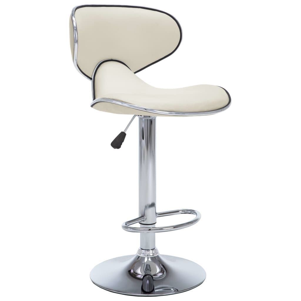 vidaXL Bar Stools 2 pcs Cream Faux Leather