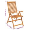 vidaXL 7 Piece Outdoor Dining Set Solid Acacia Wood 150-200 cm