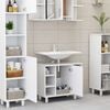 vidaXL 3 Piece Bathroom Furniture Set White Engineered Wood