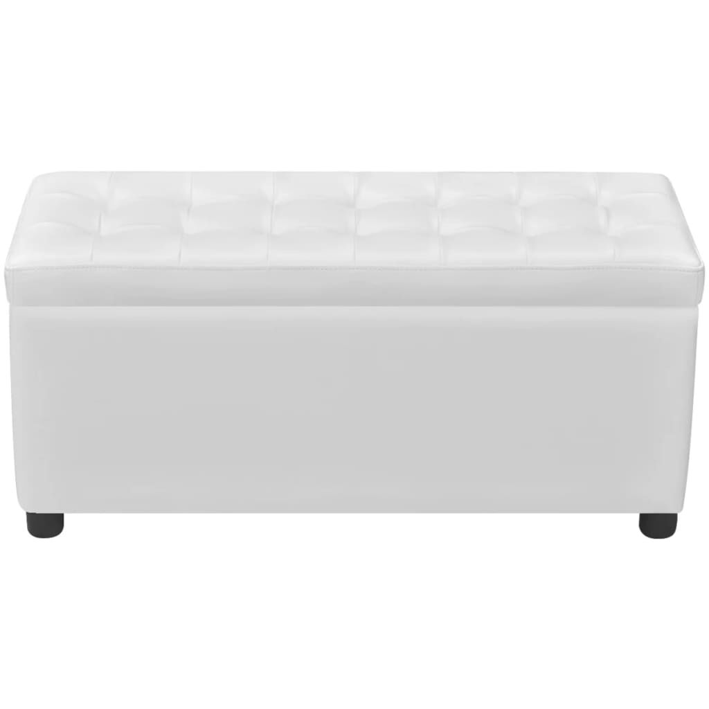 vidaXL Storage Ottoman Artificial Leather White