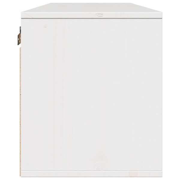 vidaXL Wall Cabinet White 100x30x35 cm Solid Wood Pine