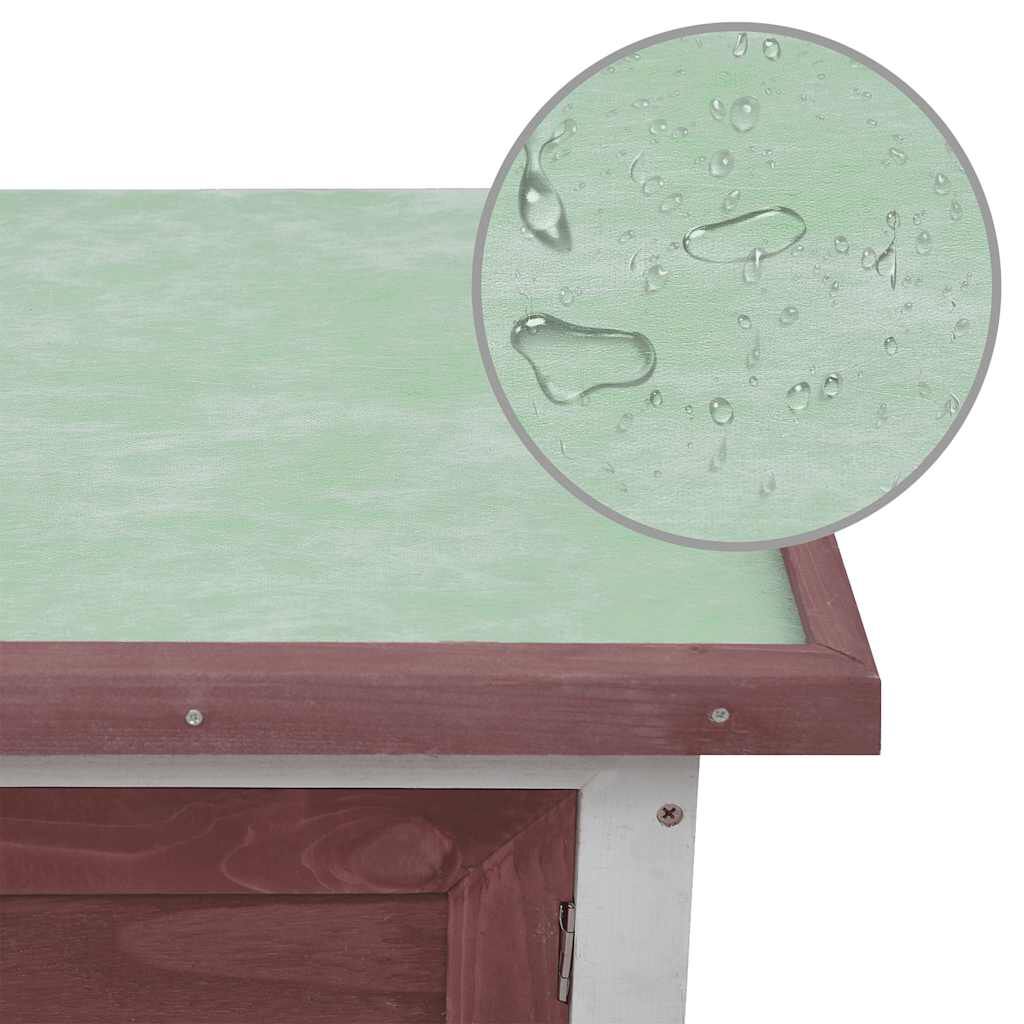 vidaXL Outdoor Rabbit Hutch 1 Layer Brown Wood