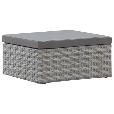 vidaXL Garden Lounge Bed with Roof Mixed Grey Poly Rattan, grey vidaXL Garden Lounge Bed with Roof Mixed Grey Poly Rattan