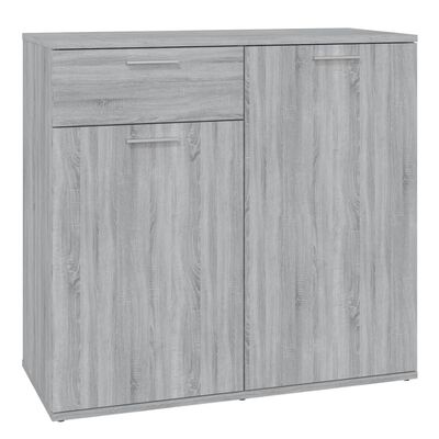 vidaXL Sideboard Grey Sonoma 80x36x75 cm Engineered Wood, grey sonoma vidaXL Sideboard Grey Sonoma 80x36x75 cm Engineered Wood