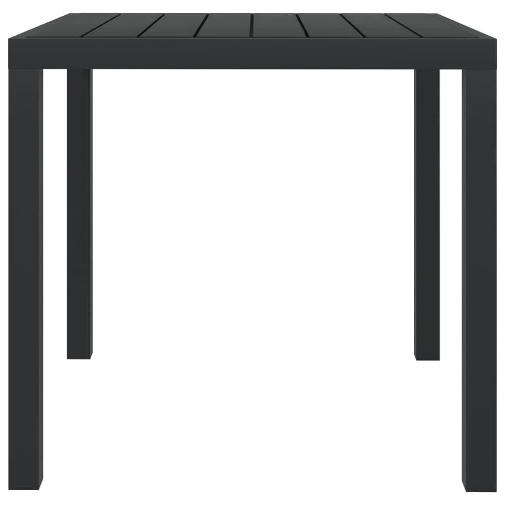 vidaXL 3 Piece Garden Dining Set with Cushions Poly Rattan Black