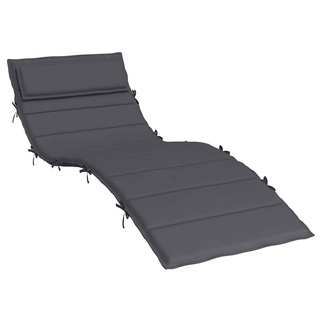 vidaXL Sun Lounger Cushion Anthracite 180x60x4 cm Oxford Fabric