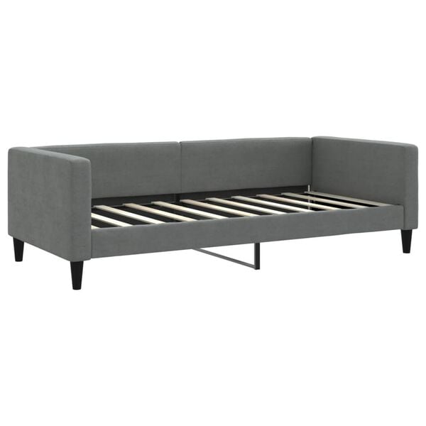 vidaXL Day Bed without Mattress Dark Grey 90x190 cm Fabric