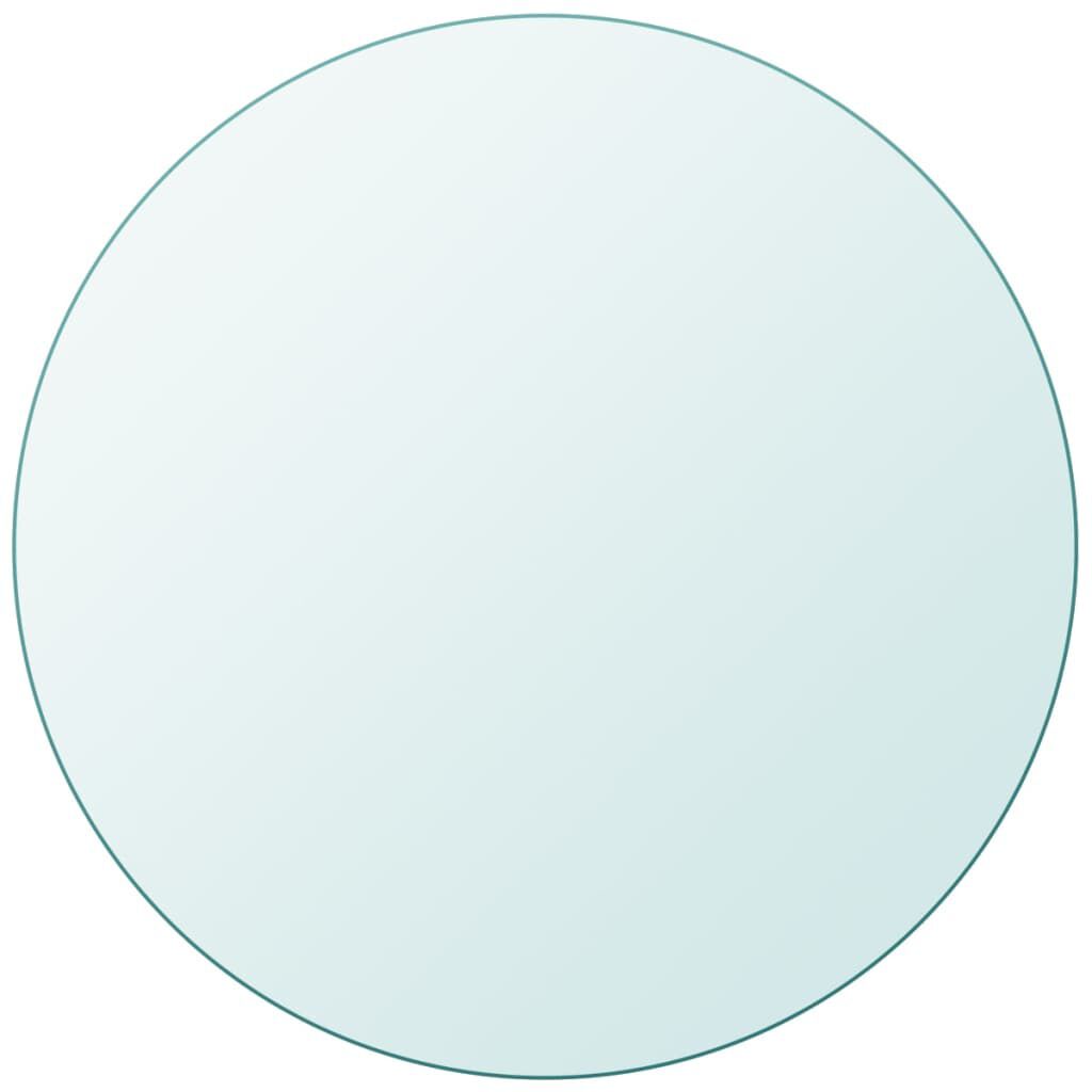 vidaXL Table Top Tempered Glass Round 700 mm