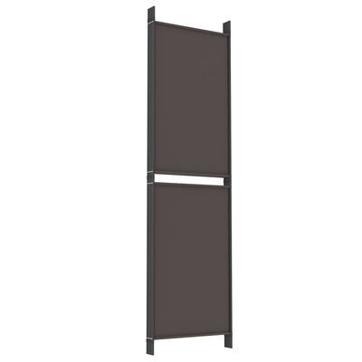 vidaXL 5-Panel Room Divider Brown 250x180 cm Fabric, brown vidaXL 5-Panel Room Divider Brown 250x180 cm Fabric