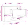 vidaXL Wall Shelf Concrete Grey 104x20x58.5 cm Engineered Wood