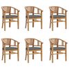 vidaXL 7 Piece Garden Dining Set Solid Wood Teak